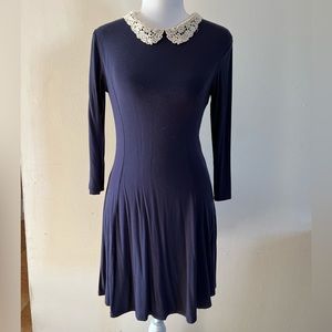 Blue Long Sleeve Dress